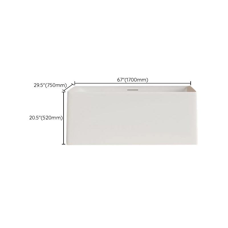 Modern Acrylic Freestanding Bathtub Soaking Tub without Faucet Holes
