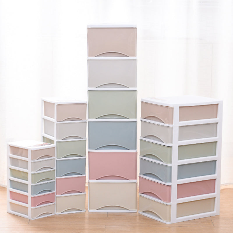 Vertical File Cabinet Color Panel Drawers Plastic File Cabinet for Home Office