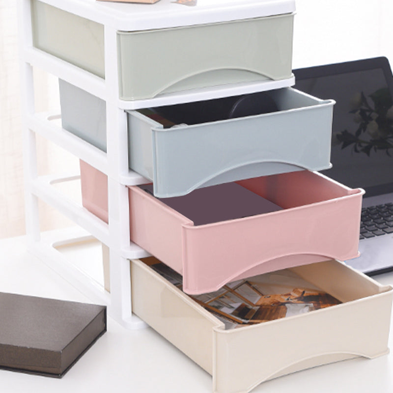 Vertical File Cabinet Color Panel Drawers Plastic File Cabinet for Home Office