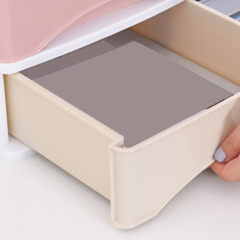 Vertical File Cabinet Color Panel Drawers Plastic File Cabinet for Home Office
