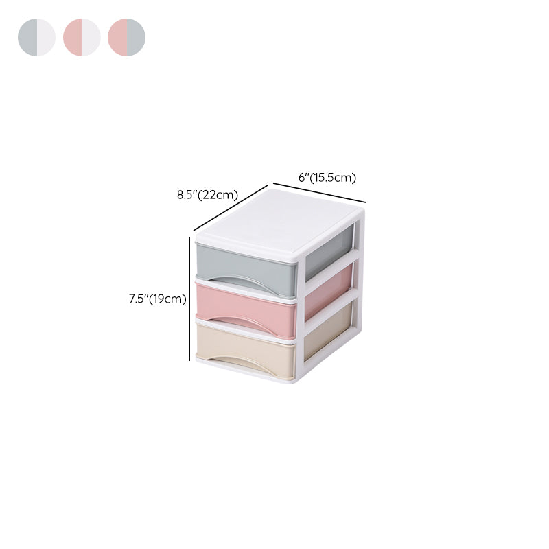Vertical File Cabinet Color Panel Drawers Plastic File Cabinet for Home Office