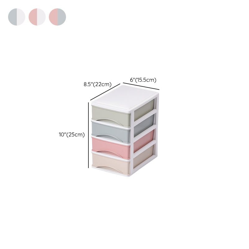 Vertical File Cabinet Color Panel Drawers Plastic File Cabinet for Home Office