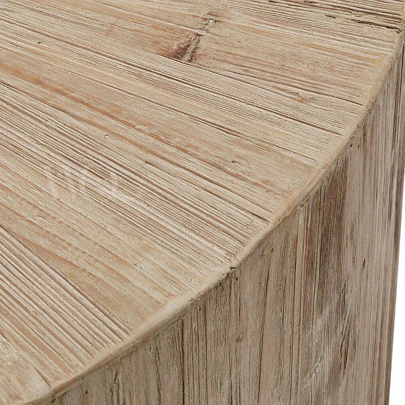 Tree Stump End Table Contemporary Wooden Side End Snack Table for Bedroom