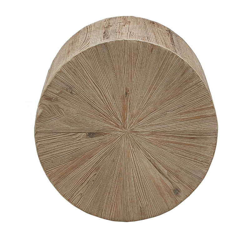 Tree Stump End Table Contemporary Wooden Side End Snack Table for Bedroom