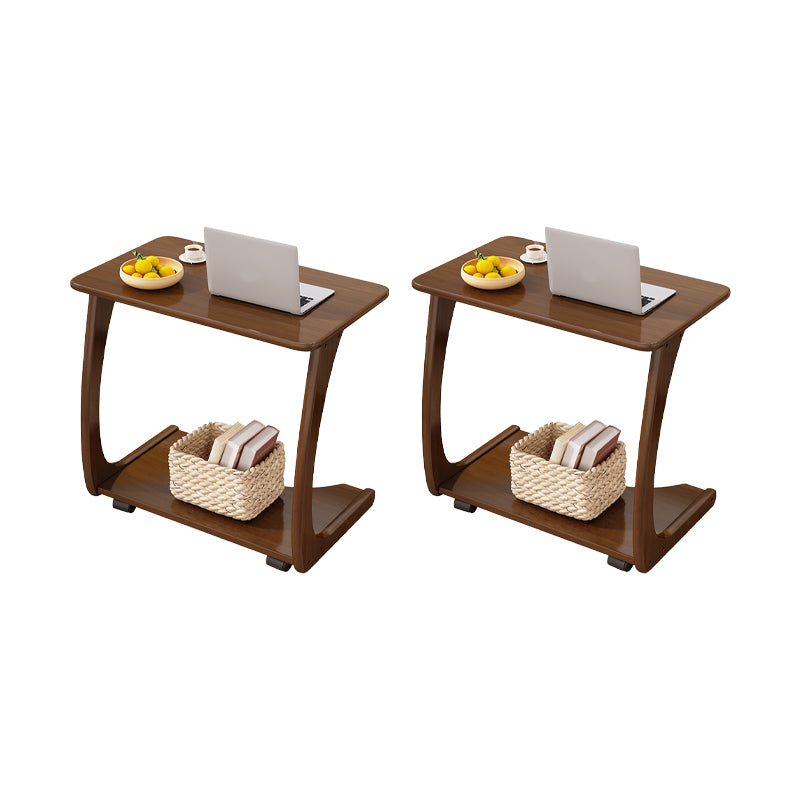 C-Shape Side End Snack Table Modernistic Style Tray Top Side Table for Bedroom