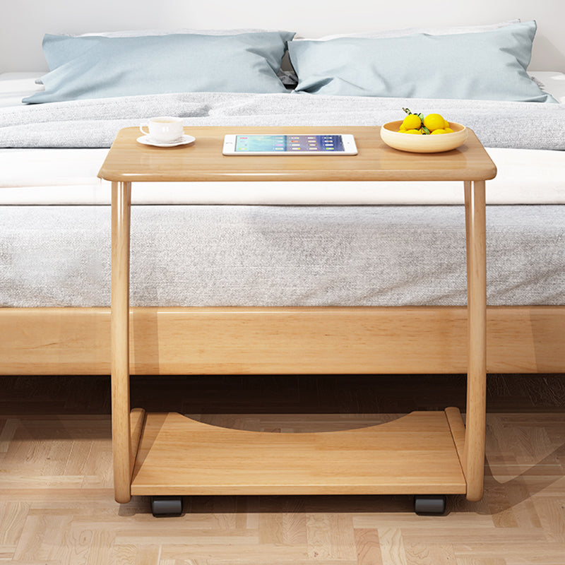 C-Shape Side End Snack Table Modernistic Style Tray Top Side Table for Bedroom