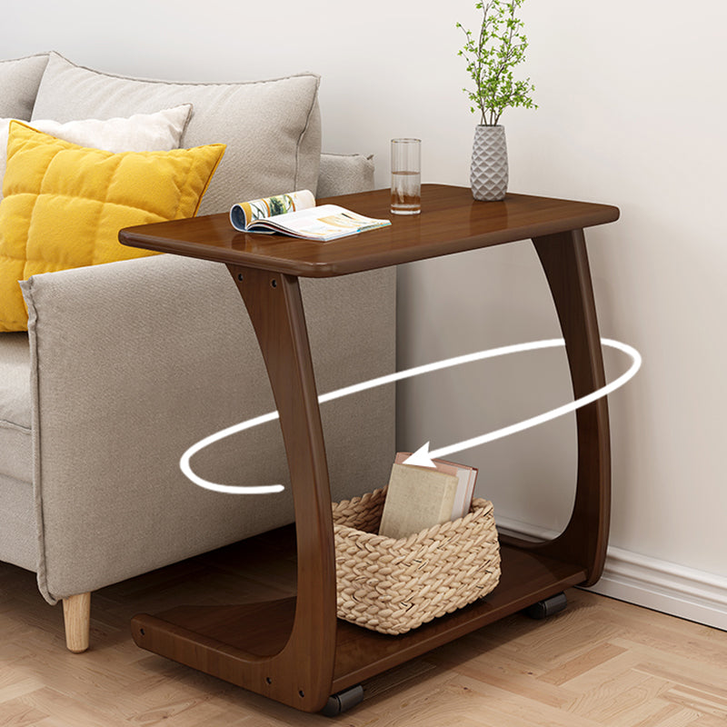 C-Shape Side End Snack Table Modernistic Style Tray Top Side Table for Bedroom