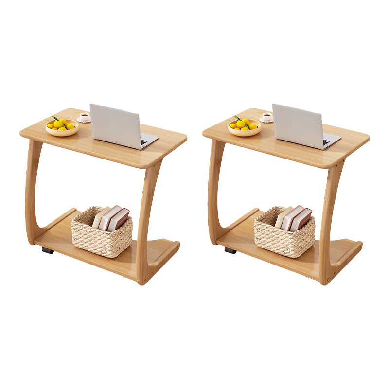 C-Shape Side End Snack Table Modernistic Style Tray Top Side Table for Bedroom