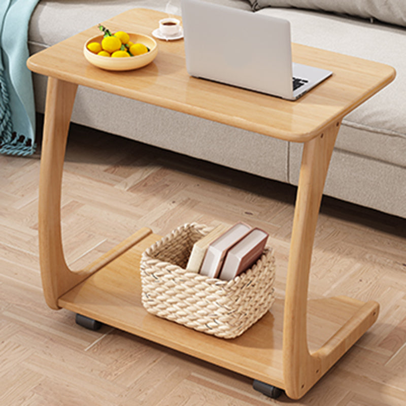 C-Shape Side End Snack Table Modernistic Style Tray Top Side Table for Bedroom