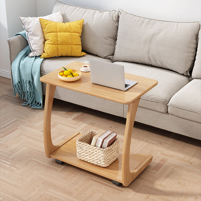 C-Shape Side End Snack Table Modernistic Style Tray Top Side Table for Bedroom