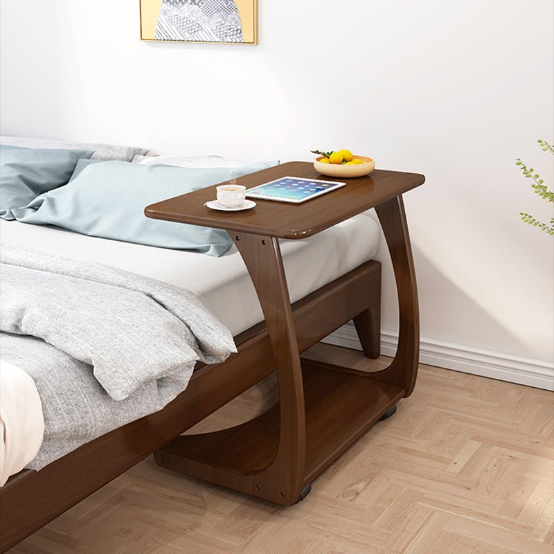C-Shape Side End Snack Table Modernistic Style Tray Top Side Table for Bedroom