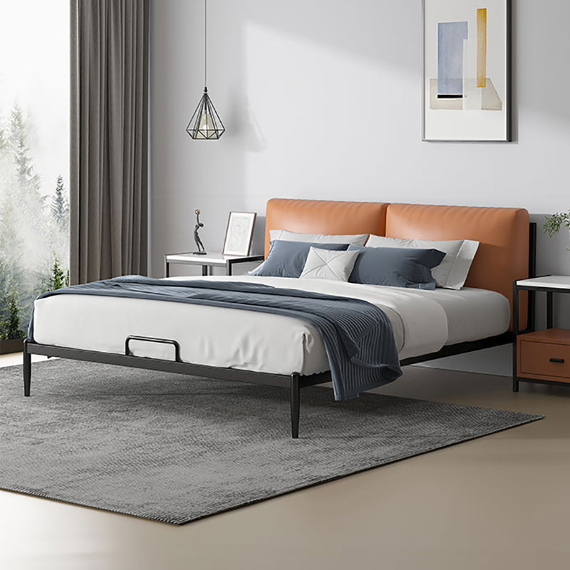Upholstered Headboard Bed Standard Metal and Upholstered Bed