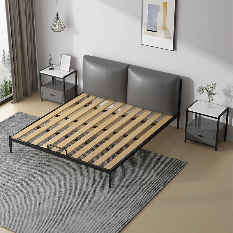 Upholstered Headboard Bed Standard Metal and Upholstered Bed