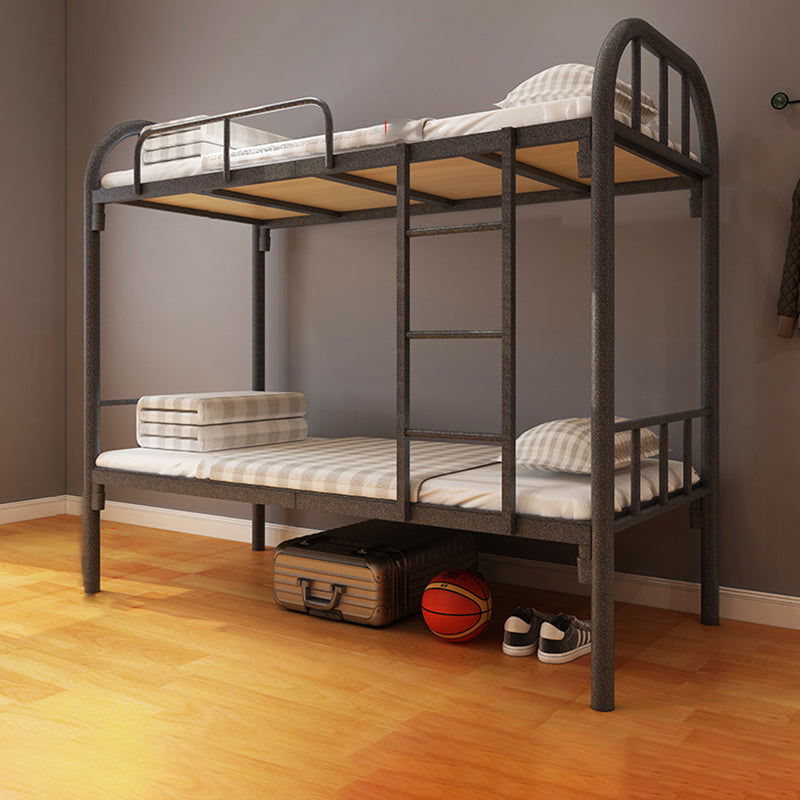 Contemporary Bunk Bed Iron Solid Color Bed With Headboard and Footboard