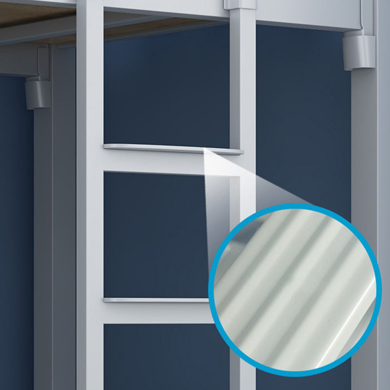 Open-Frame Bunk Bed Contemporary Iron Bed 66.93 inch High for Bedroom