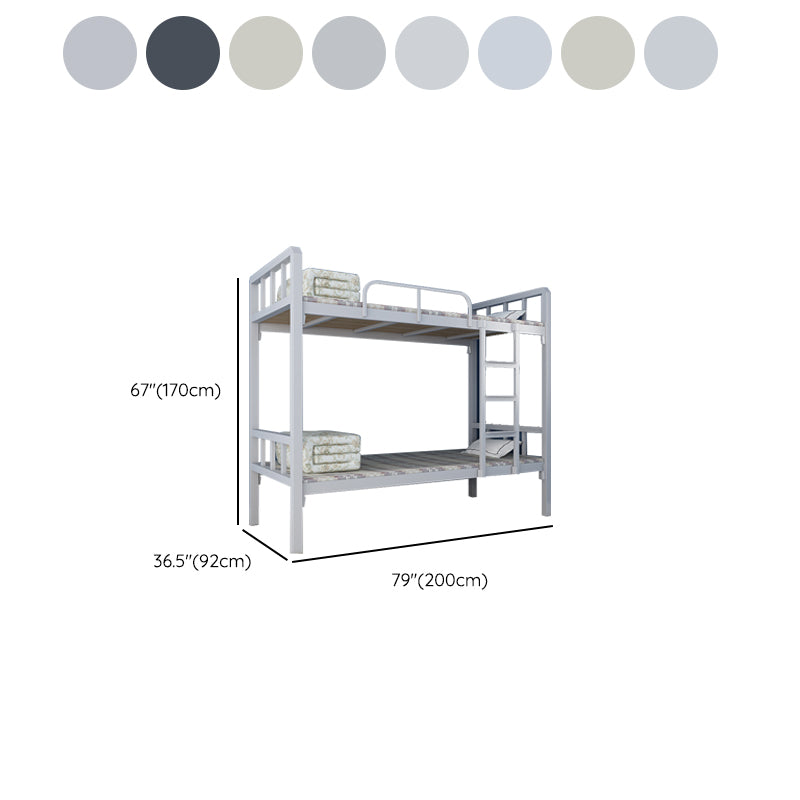 Open-Frame Bunk Bed Contemporary Iron Bed 66.93 inch High for Bedroom