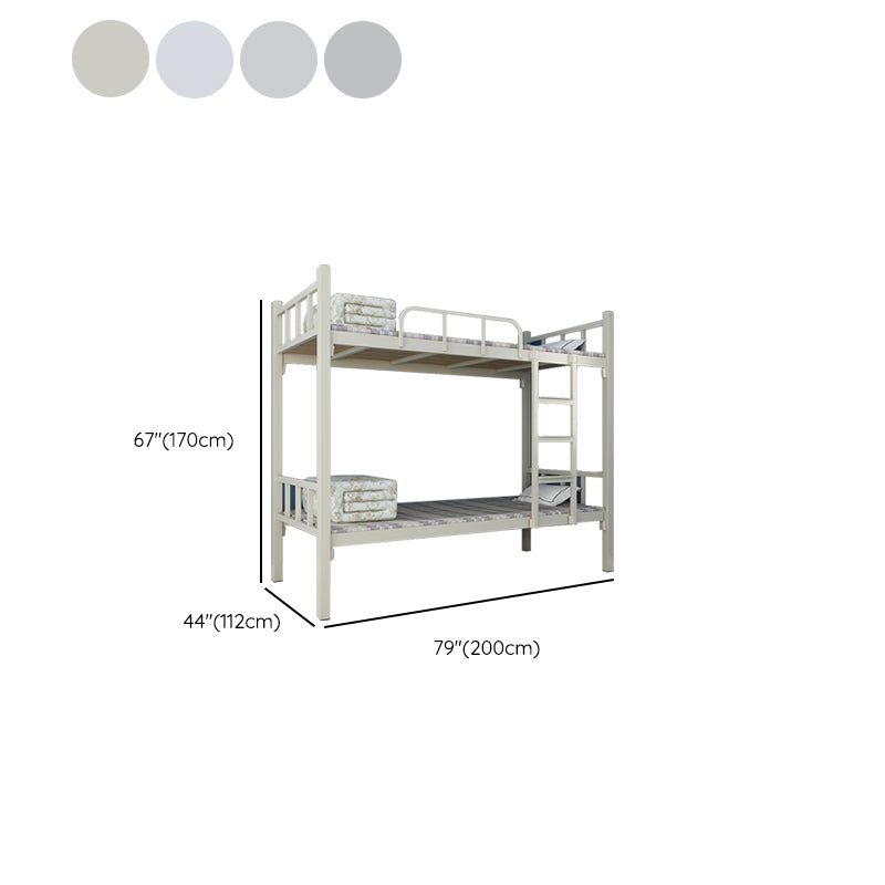 Open-Frame Bunk Bed Contemporary Iron Bed 66.93 inch High for Bedroom