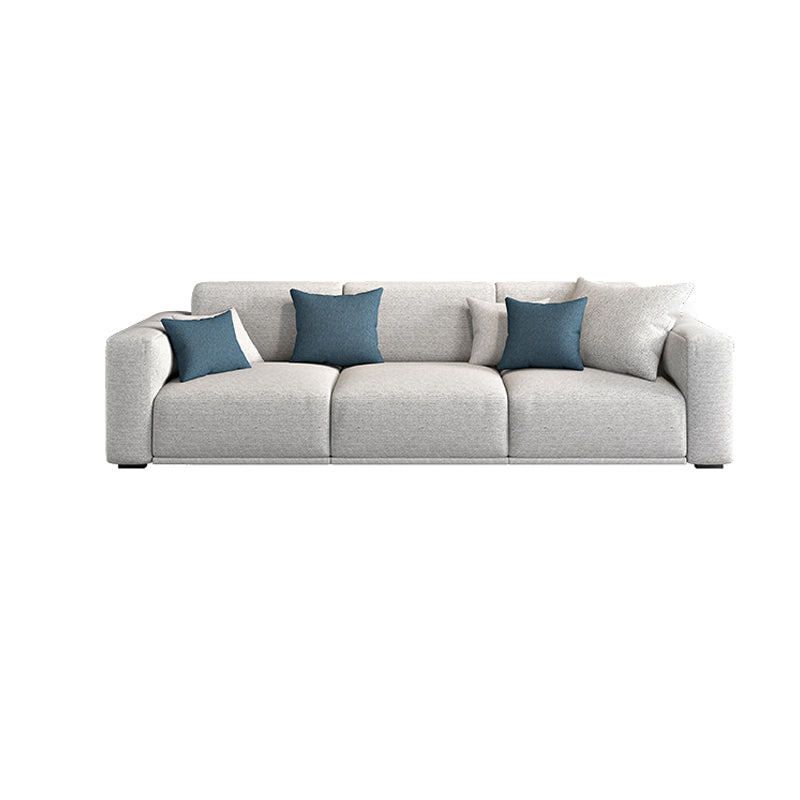 Modern Square Arm Standard Sofa Solid Wood Settee for Living Room
