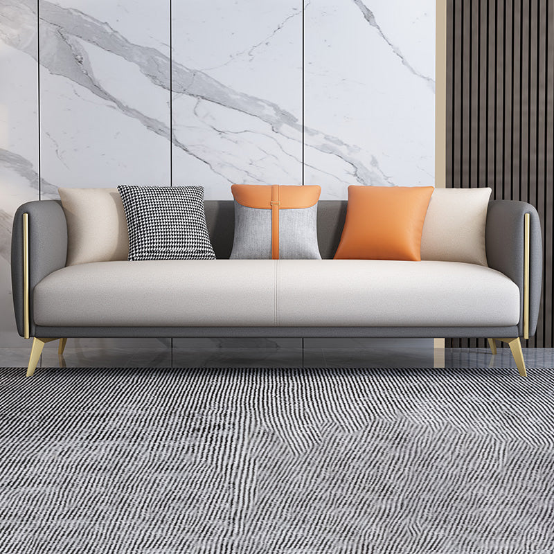 Glam Hair Pin Legs Seating Tuxedo Arm Settee for Living Room