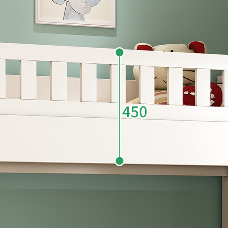 Wood Mattress Included Bunk Bed Solid Color Rectangular Bunk Bed