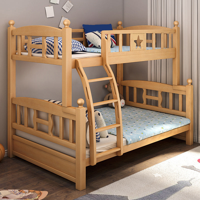 Natural Beech Bunk Bed Modern Bedroom Bunk Bed with Footboard