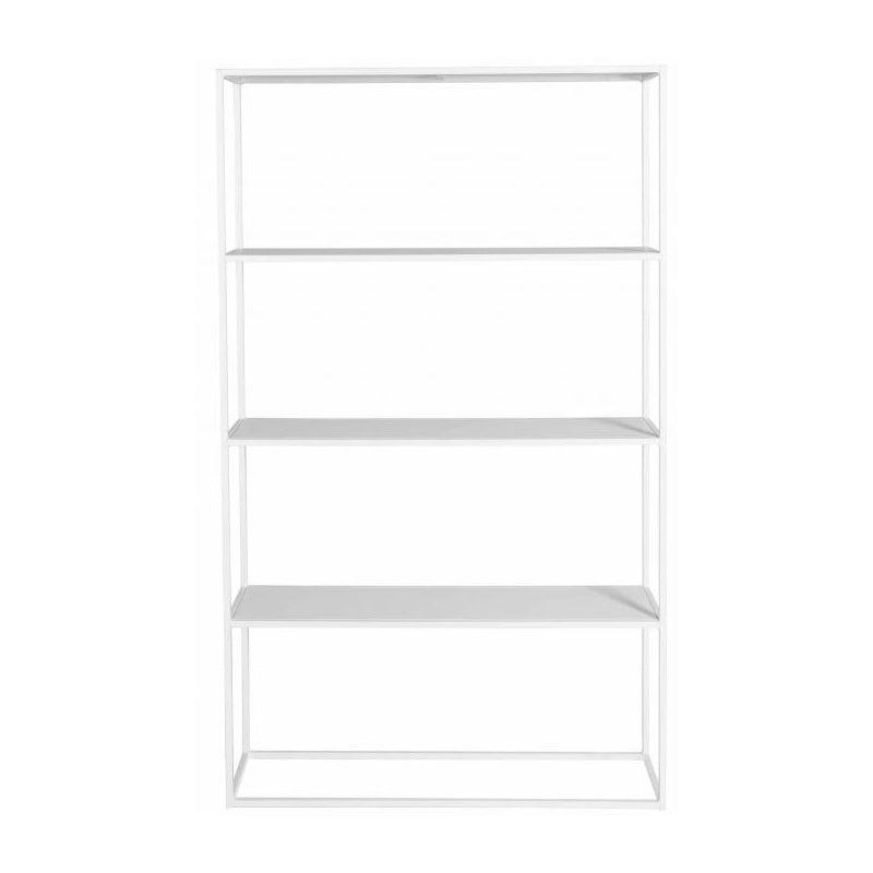 Industrial Metal Bookshelf Etagere Open Back Bookcase with Shelves