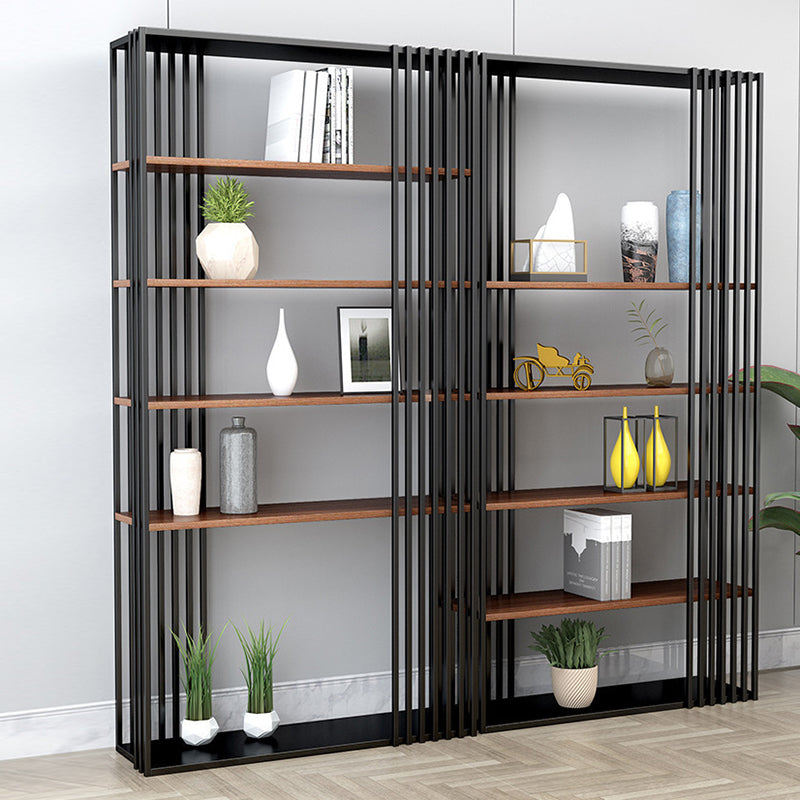 Wooden Standard Bookshelf Industrial Open Back Bookcase with Shelves