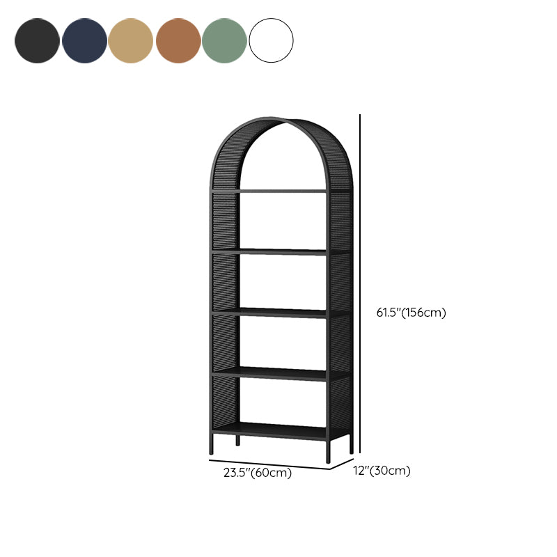 Metal Scandinavian Bookcase Standard Open Back Bookshelf with Shelves