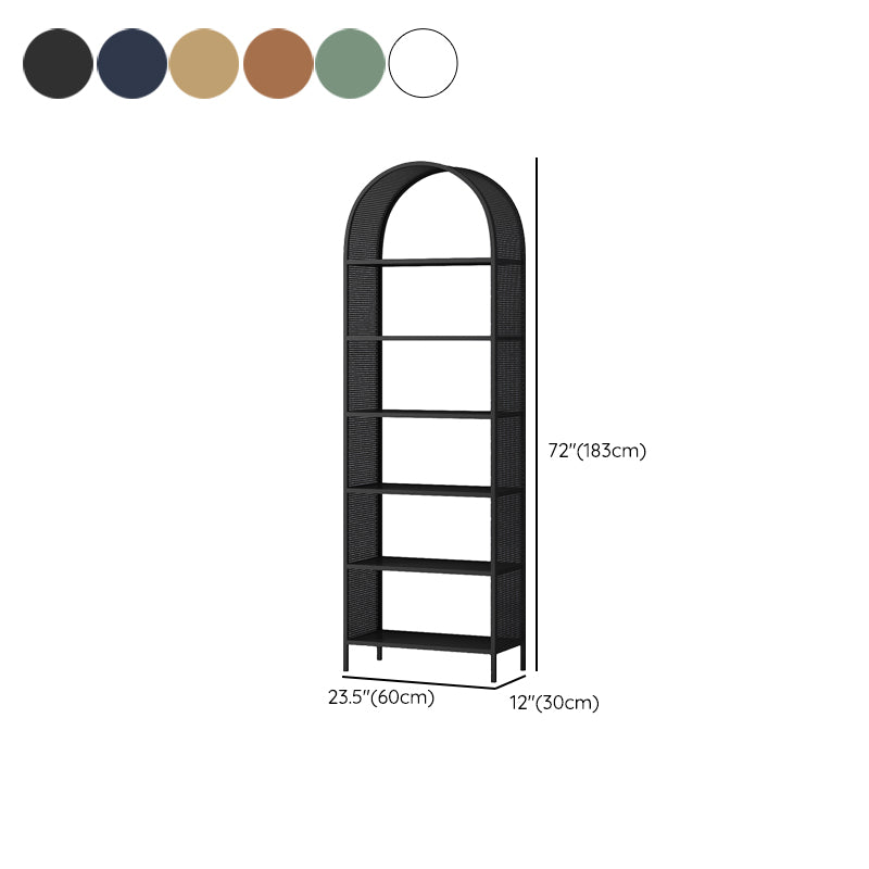 Metal Scandinavian Bookcase Standard Open Back Bookshelf with Shelves
