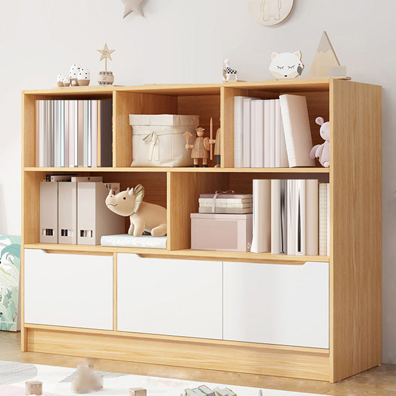 Scandinavian Engineered Wood Bookshelf Standard Bookcase with Shelves