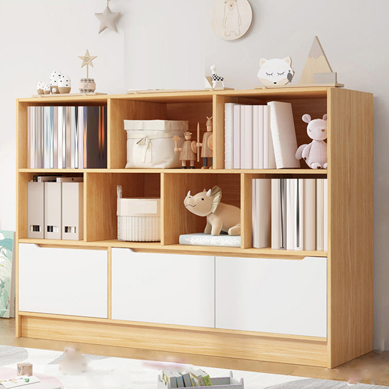Scandinavian Engineered Wood Bookshelf Standard Bookcase with Shelves