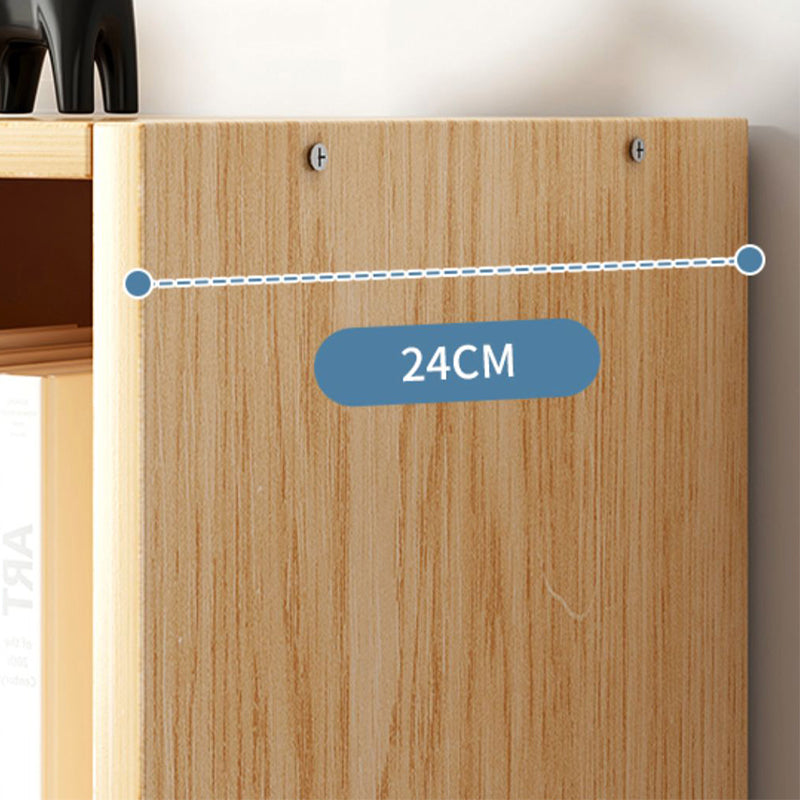 Scandinavian Engineered Wood Bookshelf Standard Bookcase with Shelves