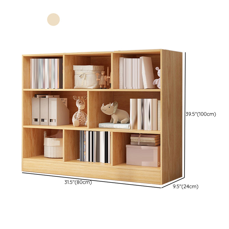 Scandinavian Engineered Wood Bookshelf Standard Bookcase with Shelves