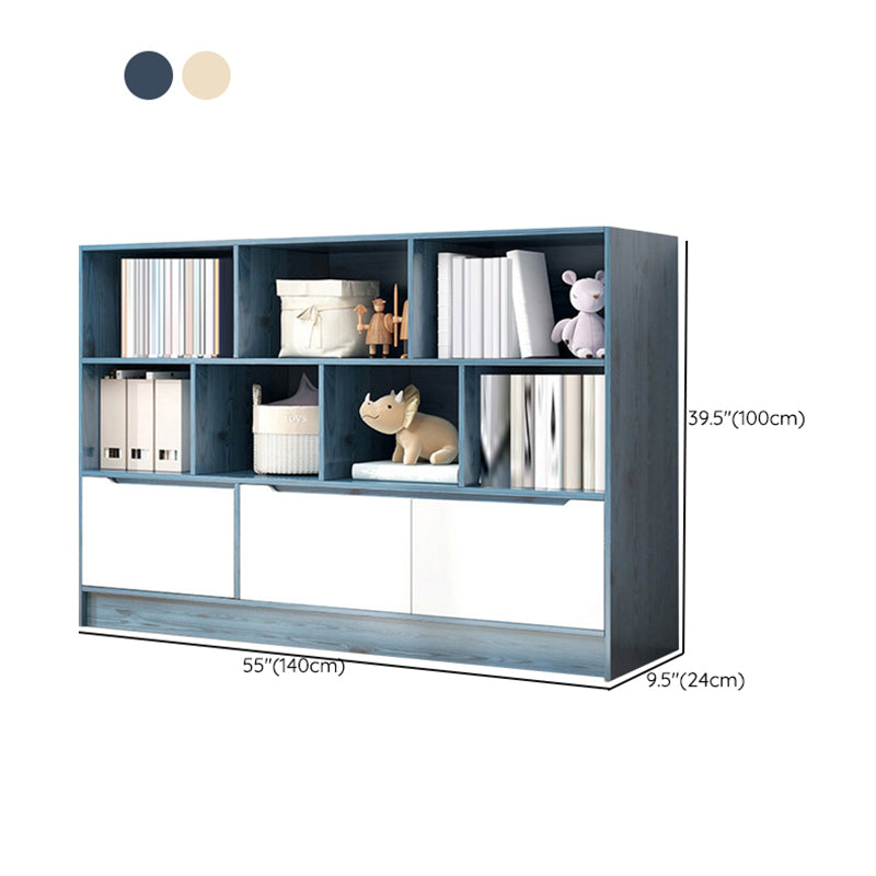 Scandinavian Engineered Wood Bookshelf Standard Bookcase with Shelves