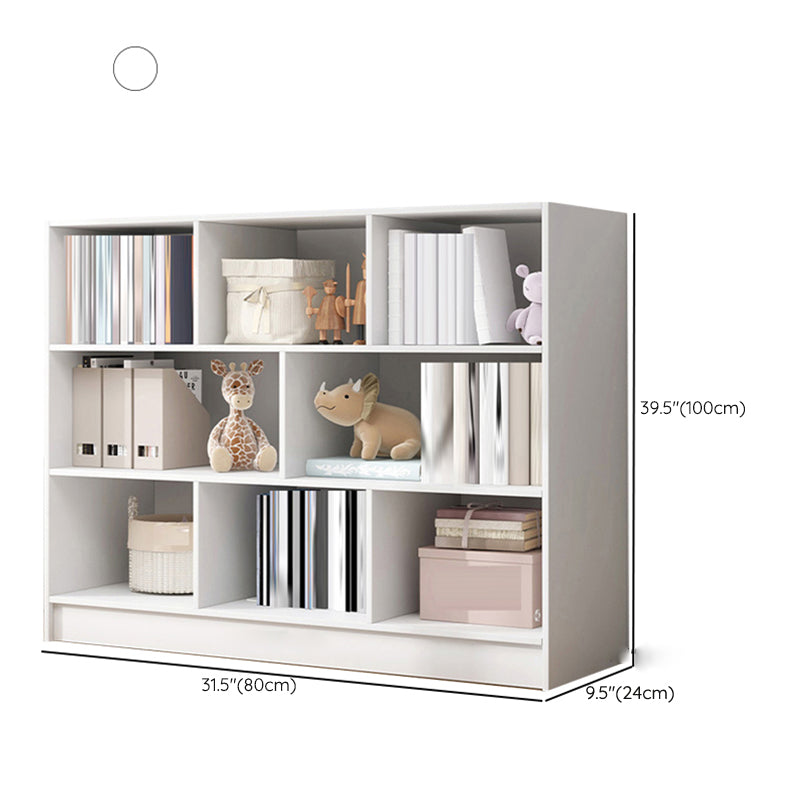 Scandinavian Engineered Wood Bookshelf Standard Bookcase with Shelves