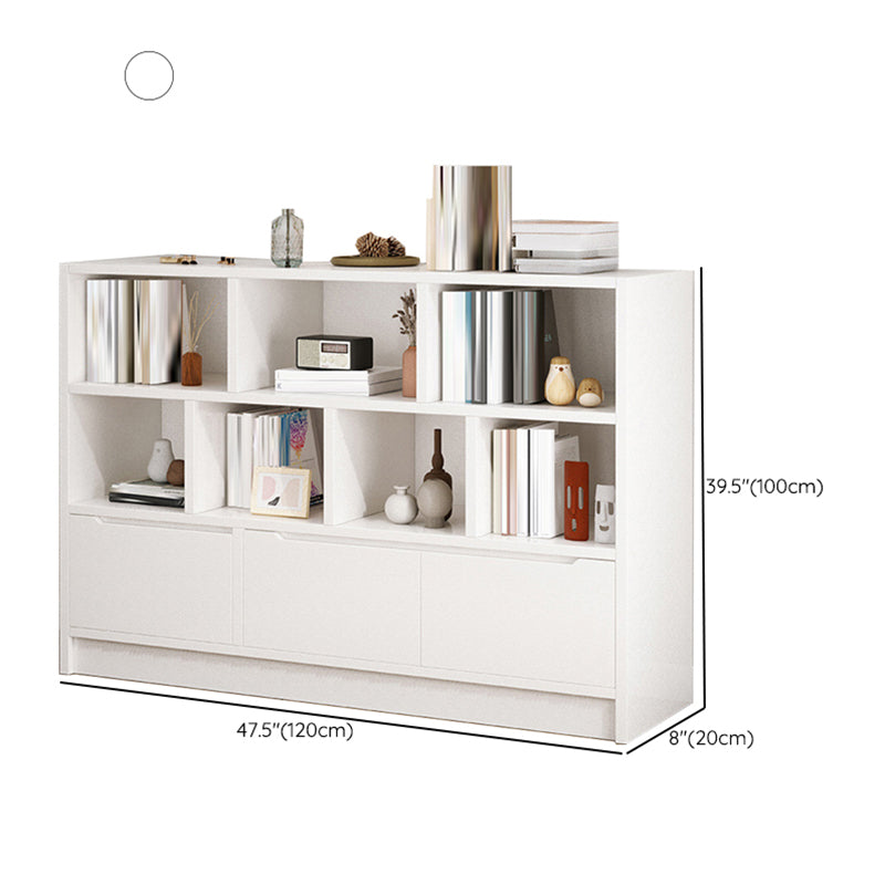 Scandinavian Engineered Wood Bookshelf Standard Bookcase with Shelves