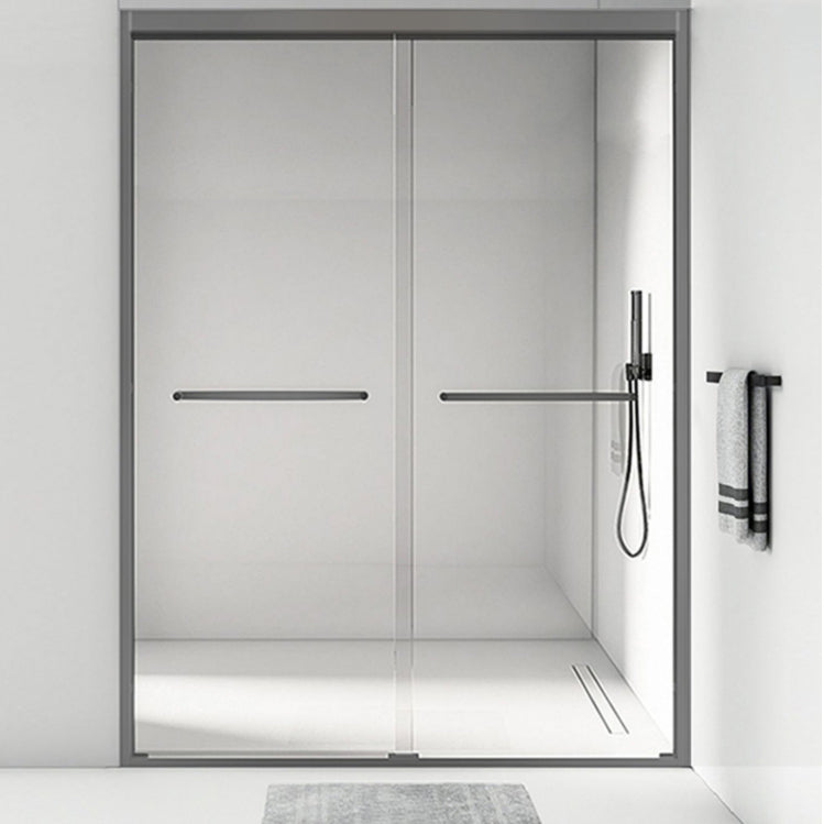 Simple In-line Shower Bath Door Glass and Metal Bathroom Shower Door