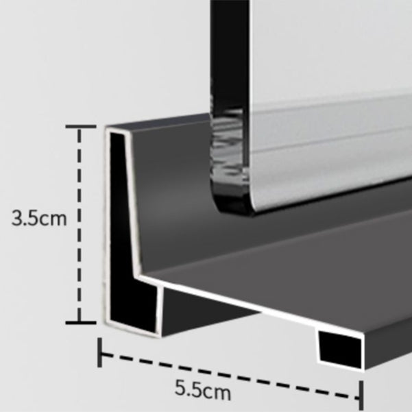 Simple In-line Shower Bath Door Glass and Metal Bathroom Shower Door