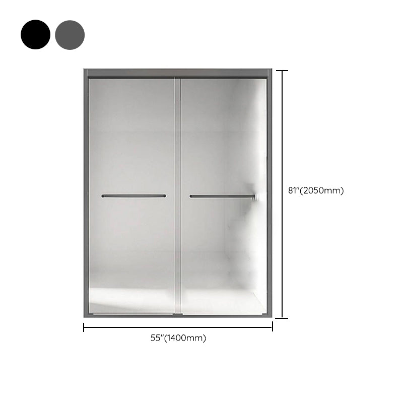 Simple In-line Shower Bath Door Glass and Metal Bathroom Shower Door