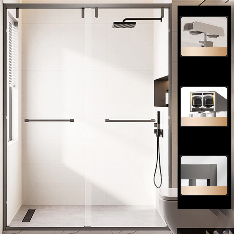 Simple In-line Shower Door Glass and Metal Bathroom Shower Bath Door