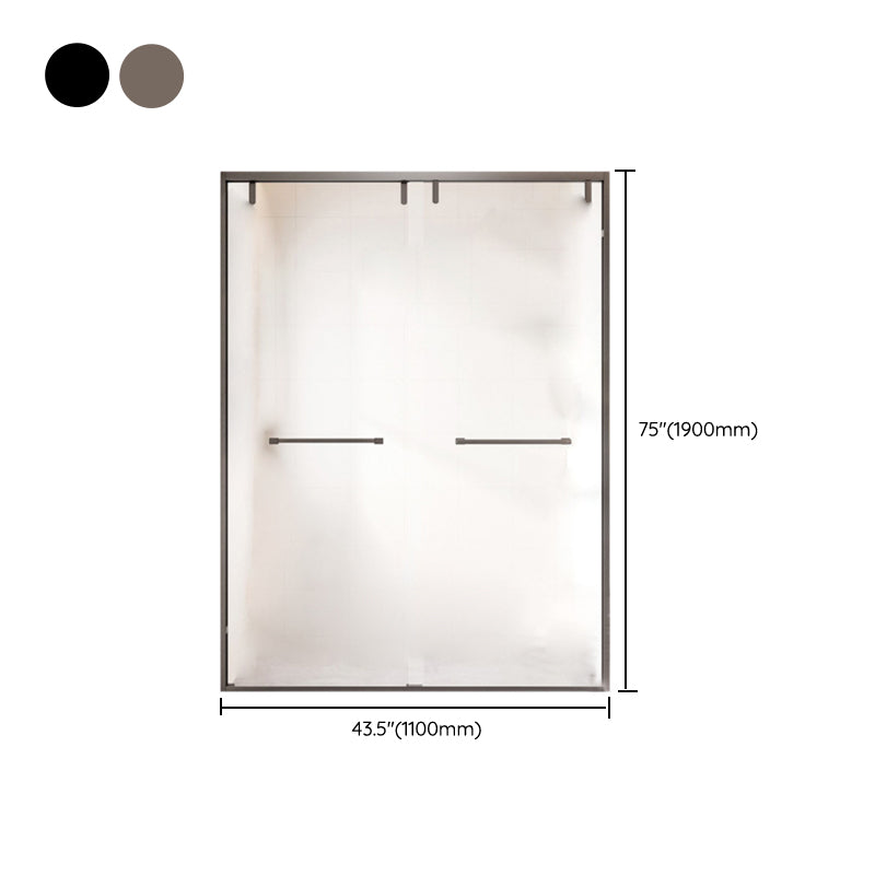 Simple In-line Shower Door Glass and Metal Bathroom Shower Bath Door