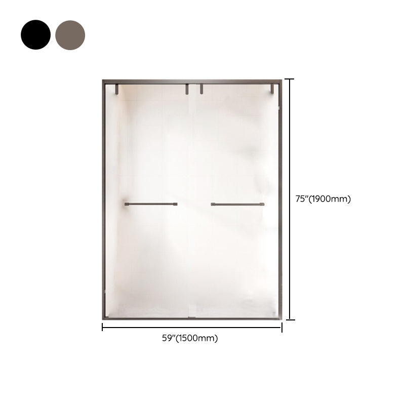 Simple In-line Shower Door Glass and Metal Bathroom Shower Bath Door