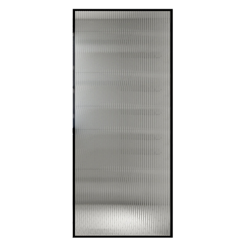 Metal and Glass Shower Door Simple Inline Black Shower Bath Door