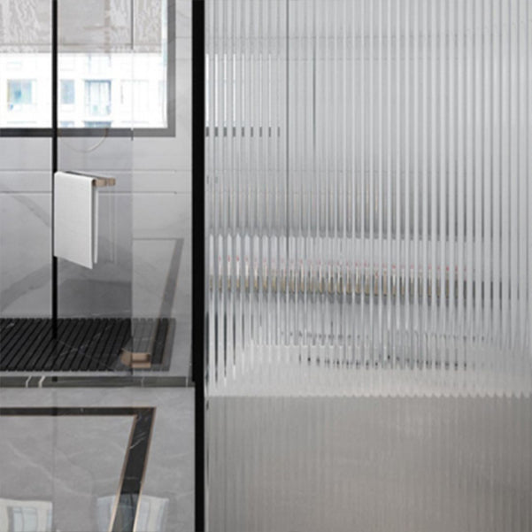 Metal and Glass Shower Door Simple Inline Black Shower Bath Door