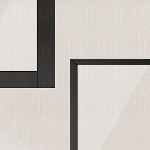 Metal and Glass Shower Bath Door Simple Inline Black Shower Door