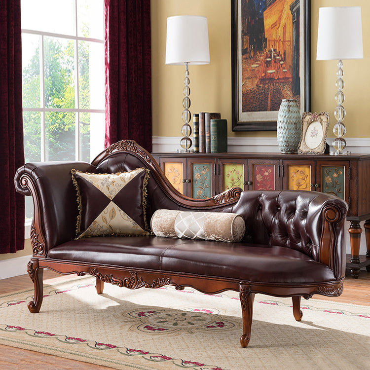 Traditional Chaise Lounge Couch Bedroom Living Room Chaise with Button Tufted