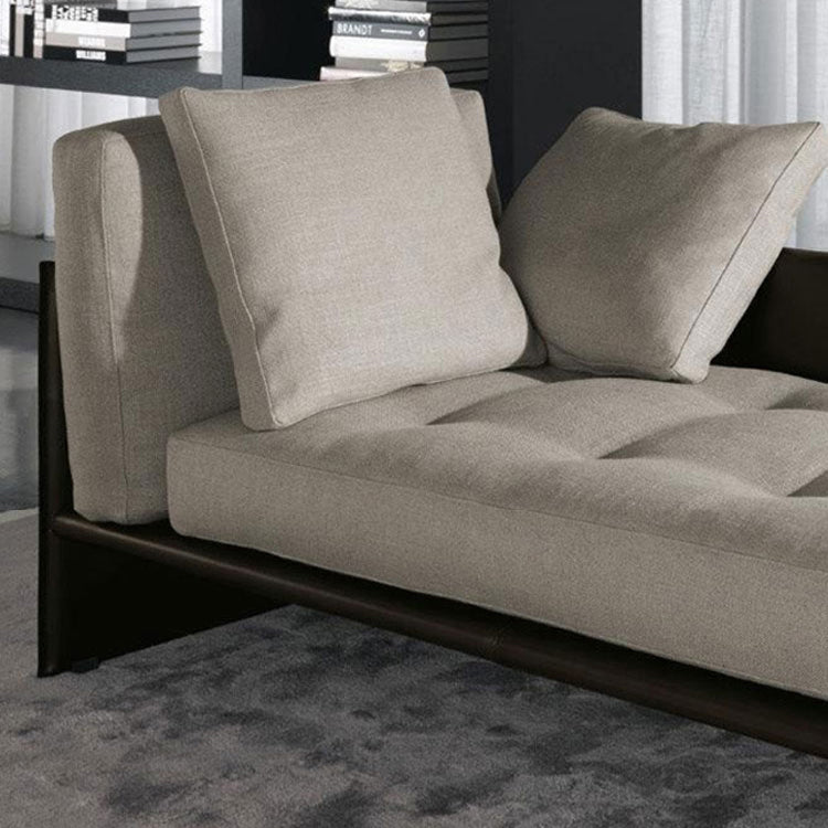 Modern Style Chaise Bedroom Living Room Square Arms Solid Color Chaise