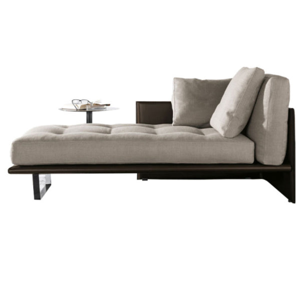 Modern Style Chaise Bedroom Living Room Square Arms Solid Color Chaise