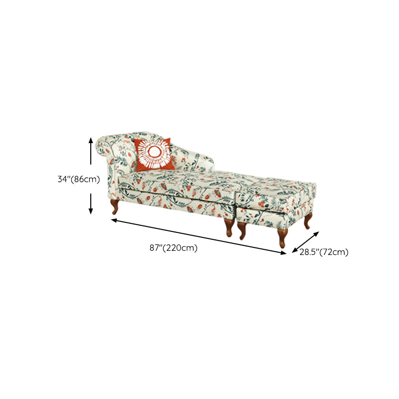 Modern Style Living Room Chaise Rolled Arms Upholstered Chaise