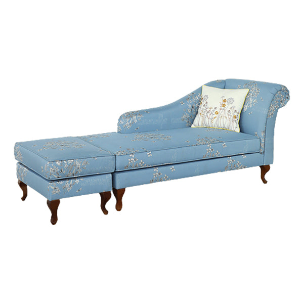 Living Room Upholstered Chaise Modern Style Rolled Arms Chaise